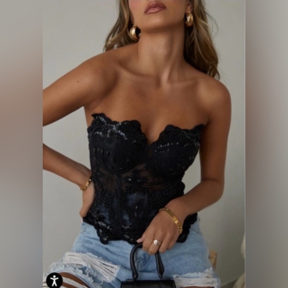 MISS LOLA BLACK CORSET